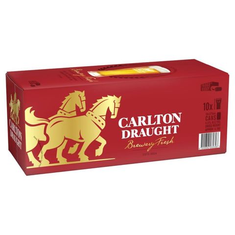 Carlton Draught Can 375ml 10PK x3