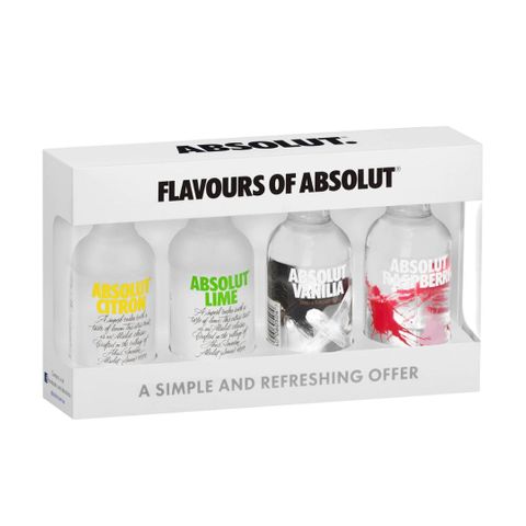 Absolut Vodka 4 x 50ml Gift Pack