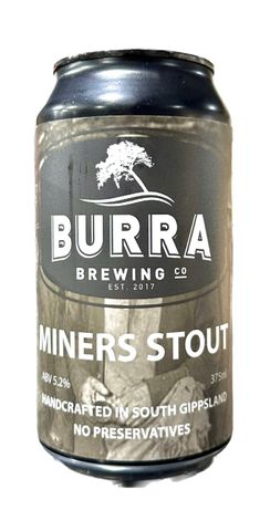 Burra Brewing Miners Stout Can 375ml x24