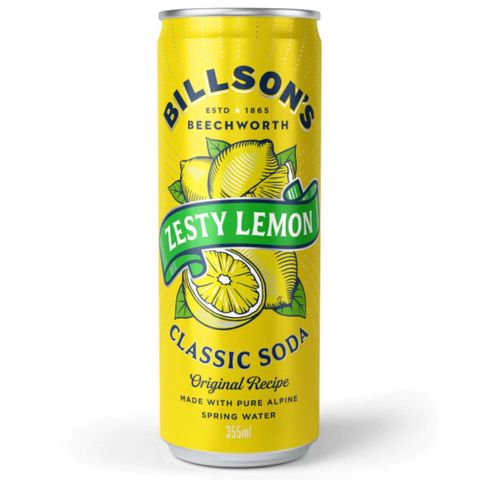 Billsons Zesty Lemon SODA 355ml x12