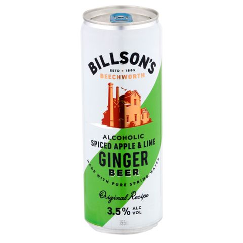 Billsons Ginger Beer Spiced Apple 355x24