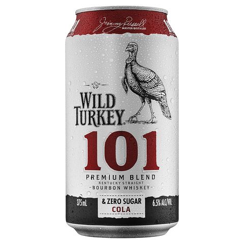 Wild Turkey 101 ZERO Can 6x4 375ml-24