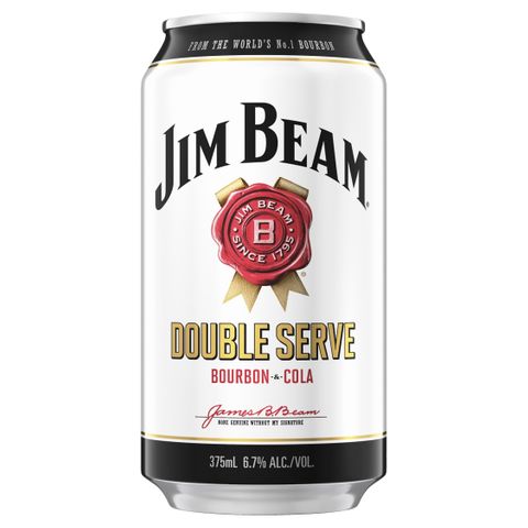 Jim Beam White Double Cola Can 375ml x24