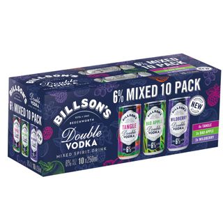 Billsons Vodka Mixed 6% 250ml 10PK x3