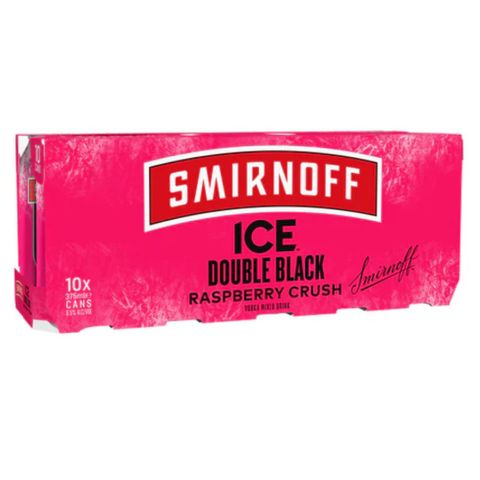 Smirnoff Double Black Raspberry 375ml 10PK x3