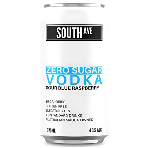 South Ave Sour Blue Raspberry Vodka 375ml x24