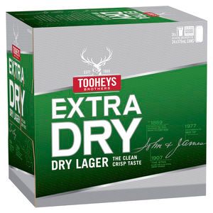 Tooheys Extra Dry Cans 375ml x24