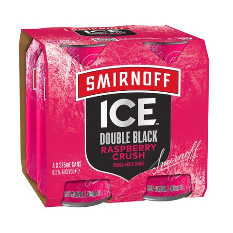 Smirnoff Double Black Raspberry 375ml x24