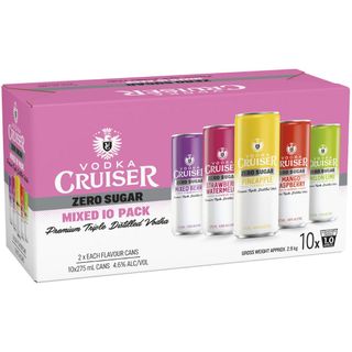 Cruiser Zero Sugar Mixed 275ml Can 10PK x3