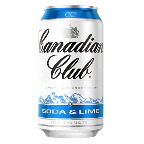 Canadian Club Soda & Lime Can 375ml CUBE