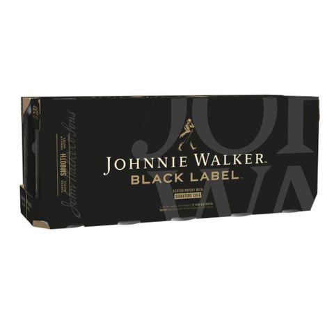 Johnnie Walker Black & Cola 6% 375ml 10PK x3