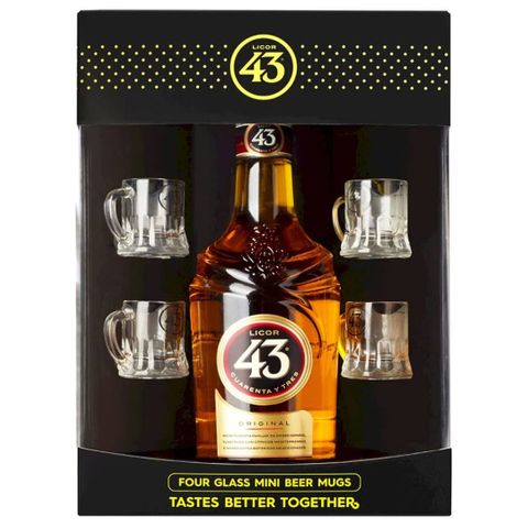 Licor 43 & 4 Mini Beer Glass Pack 700ml