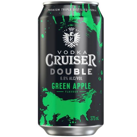 Cruiser Double Green Apple Can 375ml x24