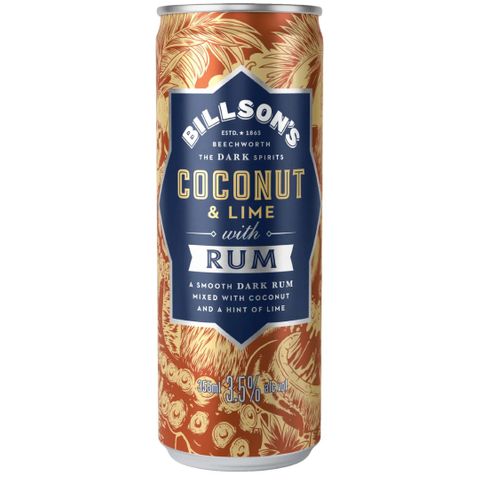 Billsons Rum & Coconut Lime 355ml x24