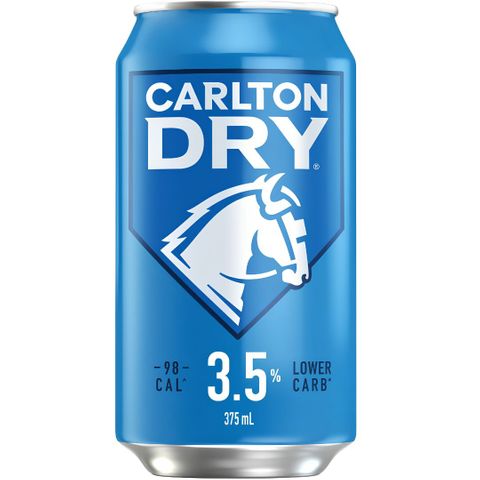 Carlton Dry Mid 3.5% Can 375ml 30 Block
