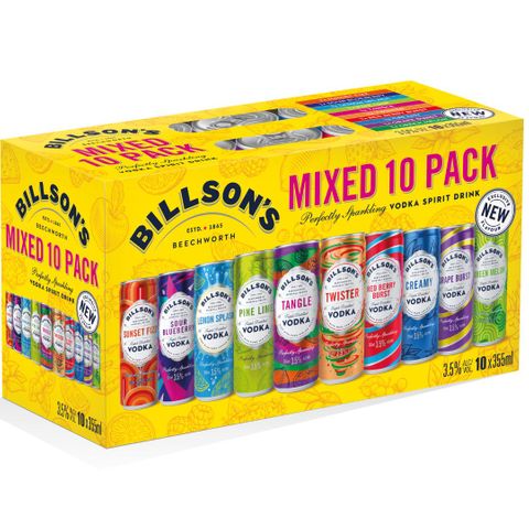 Billsons Vodka Mixed 355ml 10PK x3