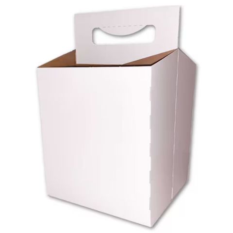 White Cardboard 4 Pack Carry Holder x300