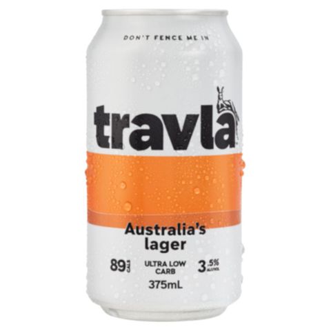 Travla Lager 4.2% Can 375ml x24