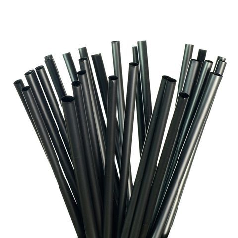 Black Biodegradable Regular Straws x5000