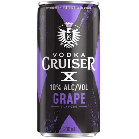 Cruiser X Grape 10% Can 200ml x24