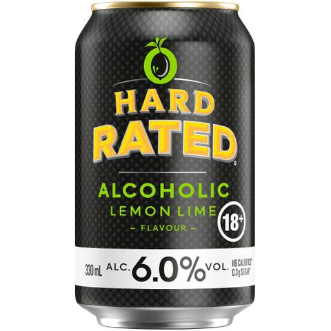 Hard Rated Zero Lemon Lime 6% 330ml x24