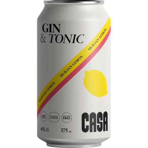 CASA GIN TONIC LEMON 4% CANx24