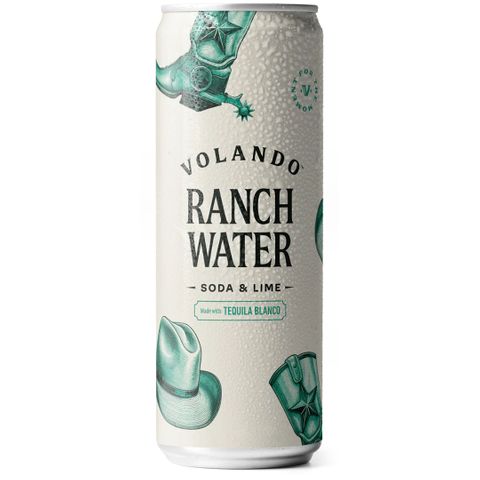 Volando Ranch Water Tequila Lime Soda 330ml x24