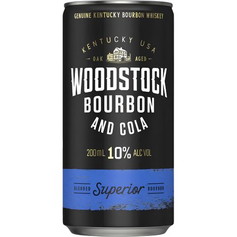 Woodstock & Cola Can 10% 200ml x 24