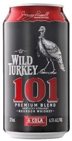 Wild Turkey 101 & Cola Can 12pk X2