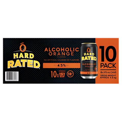 Hard Rated Orange Can 375ml 10PK x3