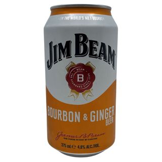 Jim Beam White Ginger Beer Can 375ml x24