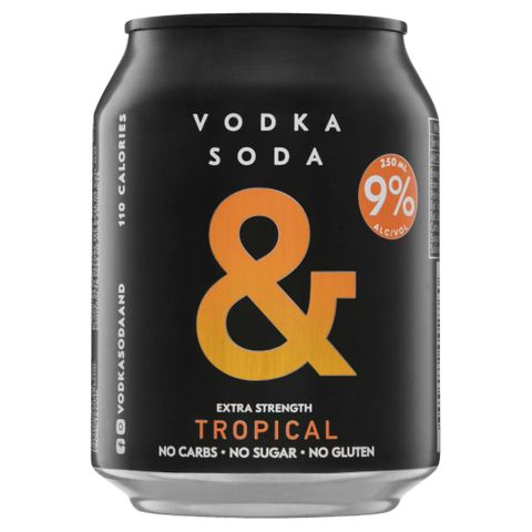 Ampersand Vodka Soda Tropical 9% 250ml x24