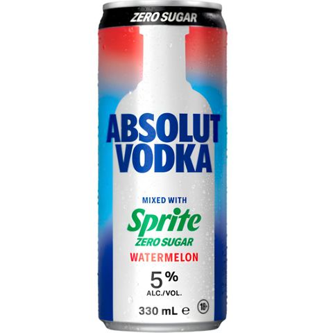 Absolut & Sprite Zero Watermelon 330ml x24