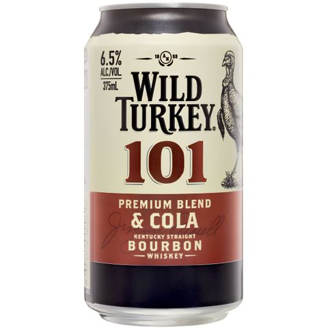 Wild Turkey 101 & Cola Can 12pk X2