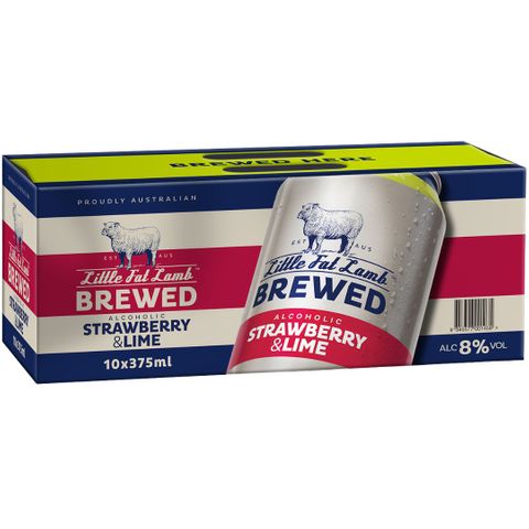 Little Fat Lamb Strawb Lime 375ml 10PK x3