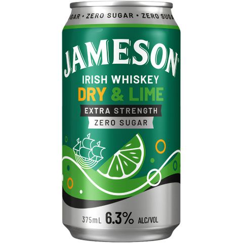 Jameson & Zero Dry 6.3% 375ml Can x24