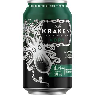 Kraken Spiced Rum & Dry 4.8% 375ml x24