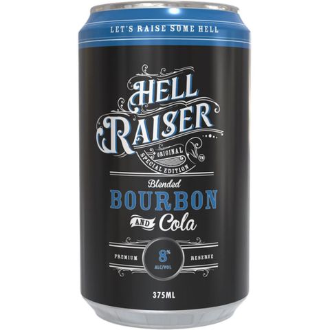 Hell Raiser Bourbon & Cola 8% 375ml 10PK x3