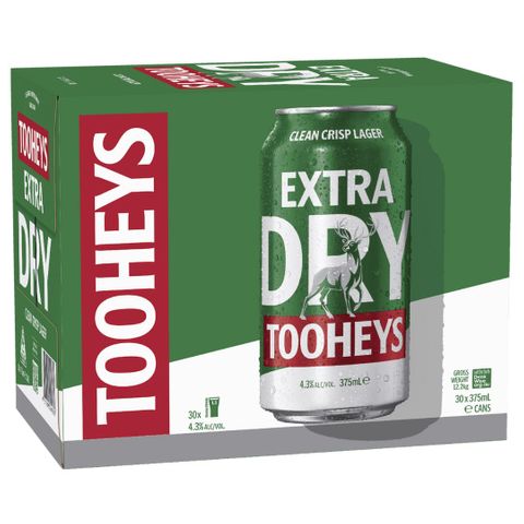 Tooheys Extra Dry Cans BLOCK-30