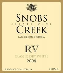 Snobs Creek RV Classic Dry White 750ml
