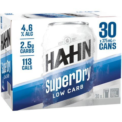 Hahn Super Dry 4.6% 375ml Cans-24