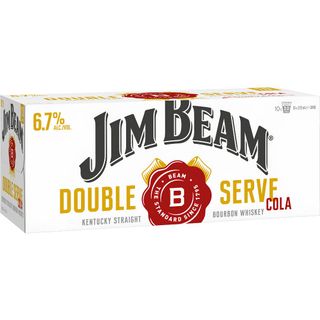 Jim Beam White Double Cola Can 10PK x3