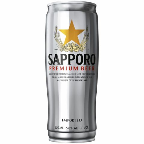 Sapporo Premium Beer Can 650ml-12