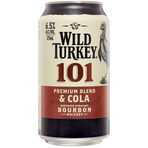 Wild Turkey 101 & Cola Cans 375ml x24