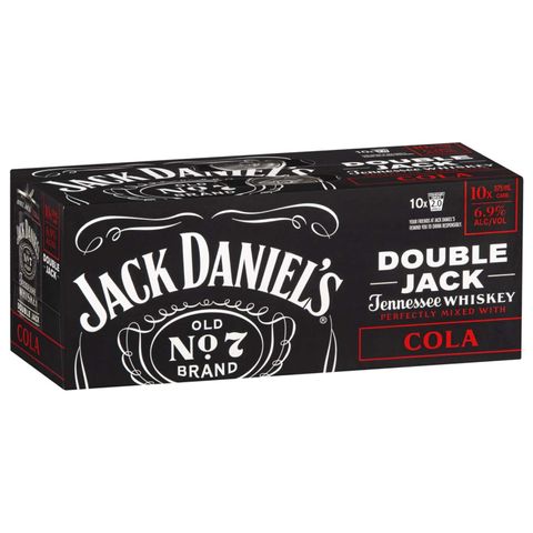 Jack Daniel DOUBLE 375ml Cans 10PK x2