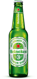 Heineken 3 Lager Mid 3% 330ml-24