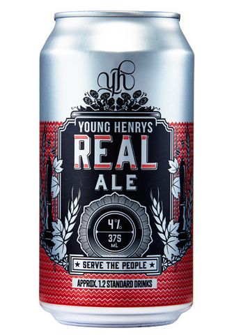 Young Henrys Real Ale Cans 375ml-24