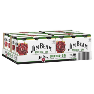 Jim Beam WHITE & Dry Cans 375ml-24