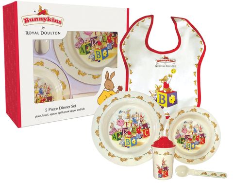 *Bunnykins 5pc Set - ABC Design Red