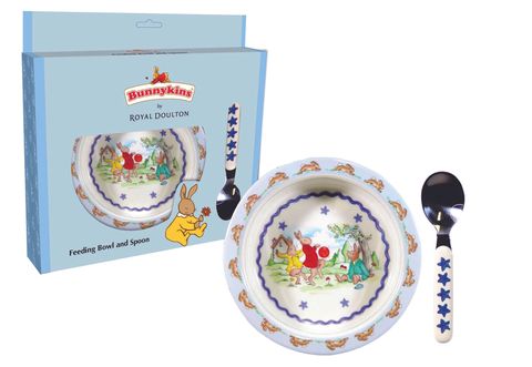 Bunnykins Feeding Bowl & Spoon - ShiningStars Blue